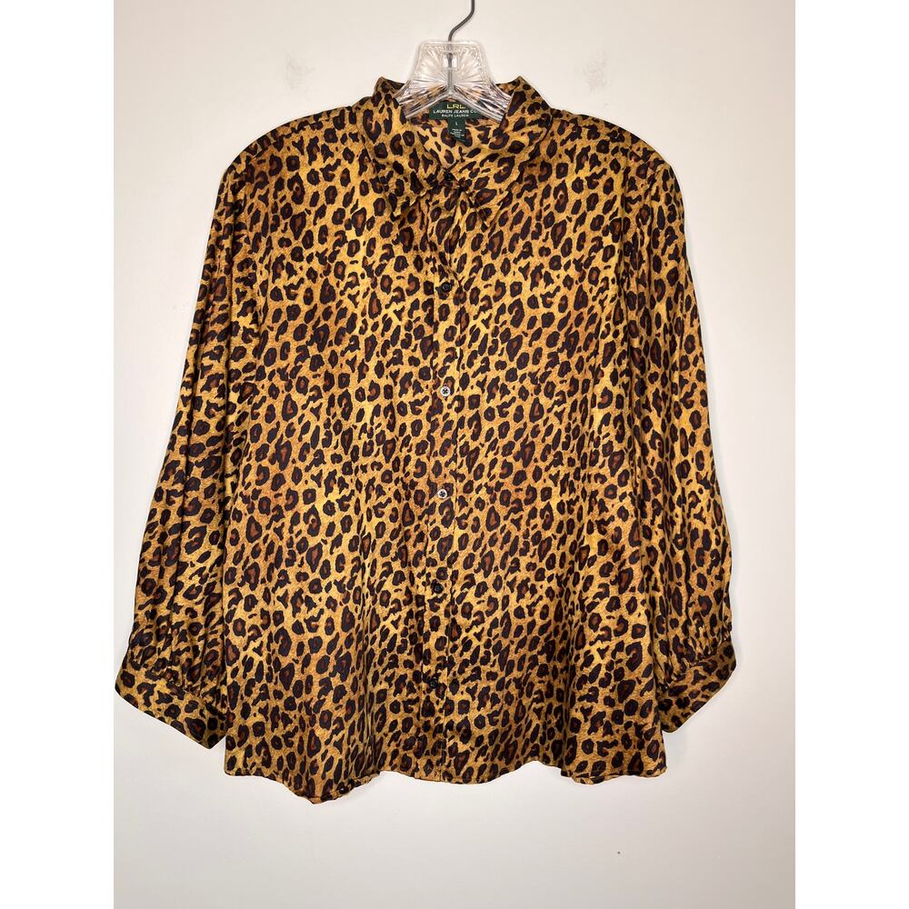 Lauren Ralph Lauren Leopard Print Blouse - Brown and Black